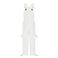 thumbnail image 4 of Luxalzxs Fleece Overalls for Women Loose Fit Winter Warm Fuzzy One Piece Jumpsuits with Pocket Fluffy Snow Bibs Adjustable Strap Snowsuit, 4 of 5