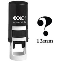 QUESTION MARK Self Inking Mini Rubber Stamp Colop Round Decorative Teachers Stamps 12mm
