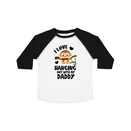 

Inktastic Monkey I Love Hanging out with My Daddy Boys or Girls Toddler T-Shirt