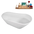 thumbnail image 5 of 60" Streamline B-312-87-CH Soaking Freestanding Tub and Tray With Internal Drain in Polished Chrome, 5 of 10