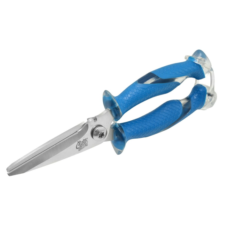 Cuda 8-inch Serrated Titanium Bonded Fishing Snips with Wire