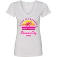 thumbnail image 3 of Inktastic Summer Enjoy the Sunshine Panama City Florida in Pink Women's V-Neck T-Shirt, 3 of 5