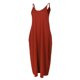 thumbnail image 1 of Vestido maxi largo sin mangas con hombros descubiertos Sunnimix con bolsillo Orange L, 1 of 8
