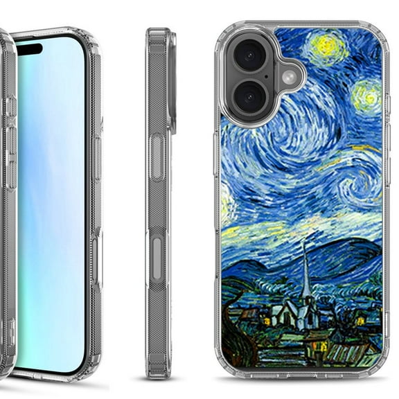 For iPhone 17 Shockproof Protective Phone Case, by OneToughShield - Starry Night France