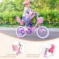 thumbnail image 4 of Hykolity 14" Girls Bikes with Basket, Doll Seat, Removable Training Wheel, Adjustable Sanddle, 4 of 8