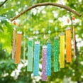 thumbnail image 3 of In the Breeze 7025 — Rainbow Textured Glass Mobile Wind Chime — Colorful and Melodic Stamped Glass Chime for Porches and Patios, 3 of 5