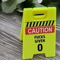 thumbnail image 3 of Funny Desk Hazard Caution Sign Novelty 3D Printed Humorous Warning Decoration Mini Desktop Ornament for, 3 of 3