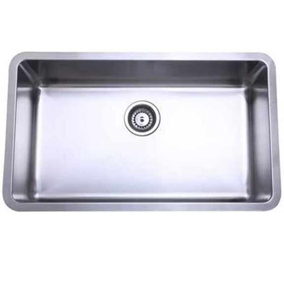Gourmetier Undermount Single Bowl Kitchen Sink With Brushed Finish GKUS3018
