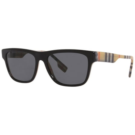 Burberry Adult Male Black on Vintage Check Rectangle Classic -BE4293-380687-56 - Made in Italy