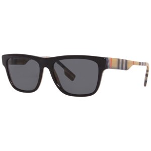 Burberry Adult Male Black on Vintage Check Rectangle Classic -BE4293-380687-56 - Made in Italy