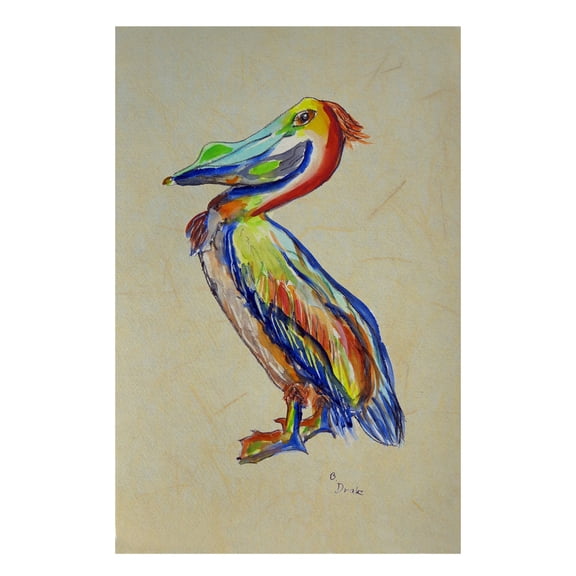 Betsy Drake Sylvester Pelican Vertical Beige Door Mat 30x50