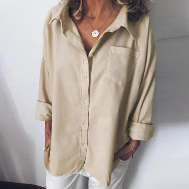 ICHUANYI Liquidación Blusa casual de manga larga para mujer Tops sueltos Camisa Tops ICHUANYI WER202308253395