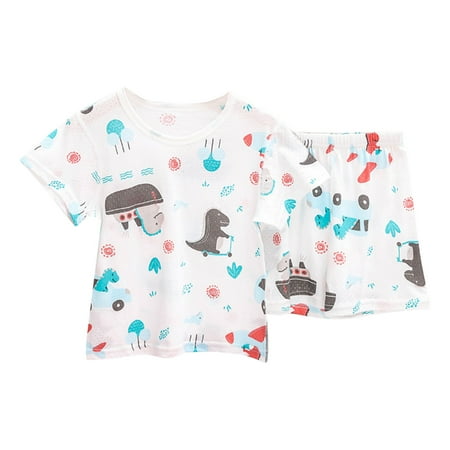 

Kids Girls Boys 2 Piece Sleepwear Short Sleevel T Shirt Shorts Pajama Loungewear Set Pj Baby Set Toddler Boy 4t Outfits New Baby Boy 7 Piece Toddler Boys Fall Outfits 6 Month Boy Outfits New Baby Boy