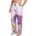 thumbnail image 6 of Kdxio Flowers And Colorful Butterflies Print Men's Sleep Pajama Pant Lounge Pants with Pockets-Medium, 6 of 6