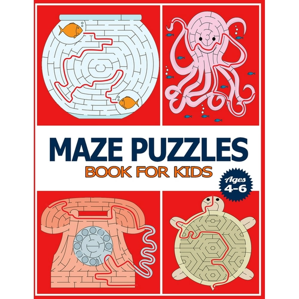 Maze Puzzles Book for Kids Ages 46 The Brain Game Mazes Puzzle