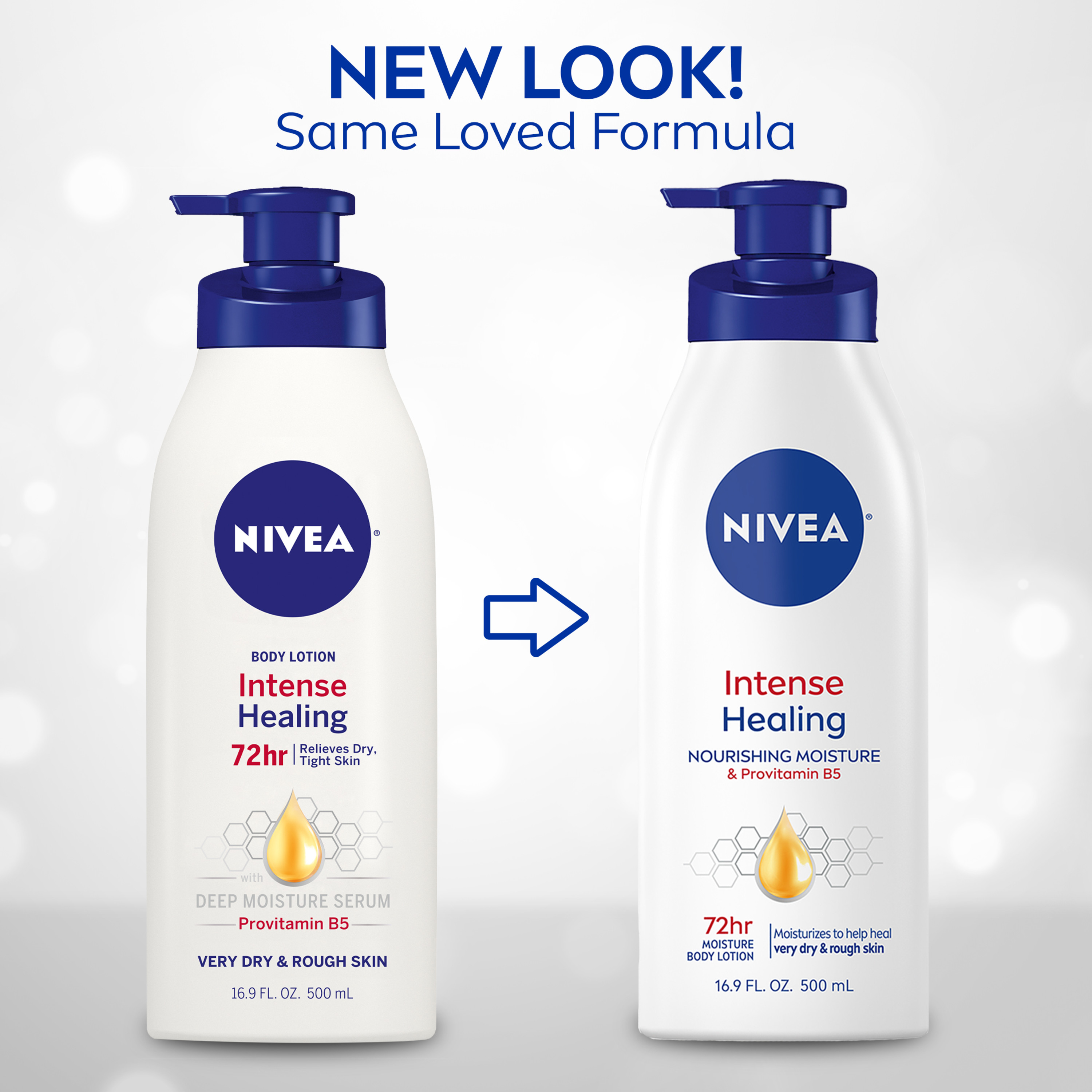 NIVEA Intense Healing Body Lotion, 72 Hour Moisture for Dry to Very Dry Skin, 16.9 Fl Oz Pump Bottle - image 3 of 11