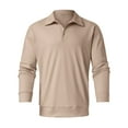 thumbnail image 4 of Caqnni Mens Long Sleeve Casual Lightweight Fitted Basic T-Shirt (KH2,XXL), 4 of 4