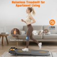 thumbnail image 4 of Hind Walking Pad, Under Desk Treadmill with 5% Incline, 2.5HP Portable Compact Treadmill for Home Office Exercise, 265 Lbs Weight Capacity, Yellow, 4 of 5