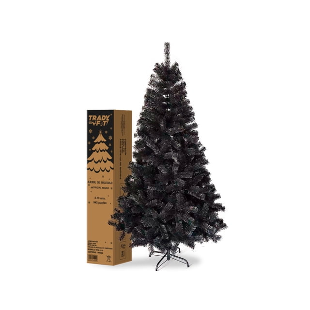 Arbol DE Navidad TRADY FIT Negro 210 CM Frondoso