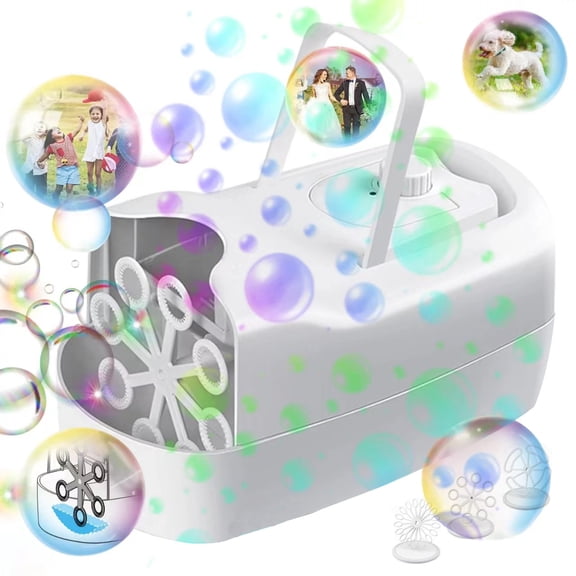 Bubble Machine for Kids, 2 Speeds & 10000  Bubbles per Minute, Bubble Blower for Toddlers with 3 Wands, Professional Automatic Bubble Machine for Parties