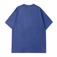 thumbnail image 4 of ADSSDQ Oversized Cotton Solid T Shirts for Men Vintage Streetwear Basic Tees Baggy Hip Hop Unisex Tops Tshirt Blue S, 4 of 4
