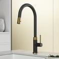 thumbnail image 5 of VIGO Bristol Single Handle Pull-Down Sprayer Kitchen Faucet in Matte Brushed Gold and Matte Black, 5 of 14