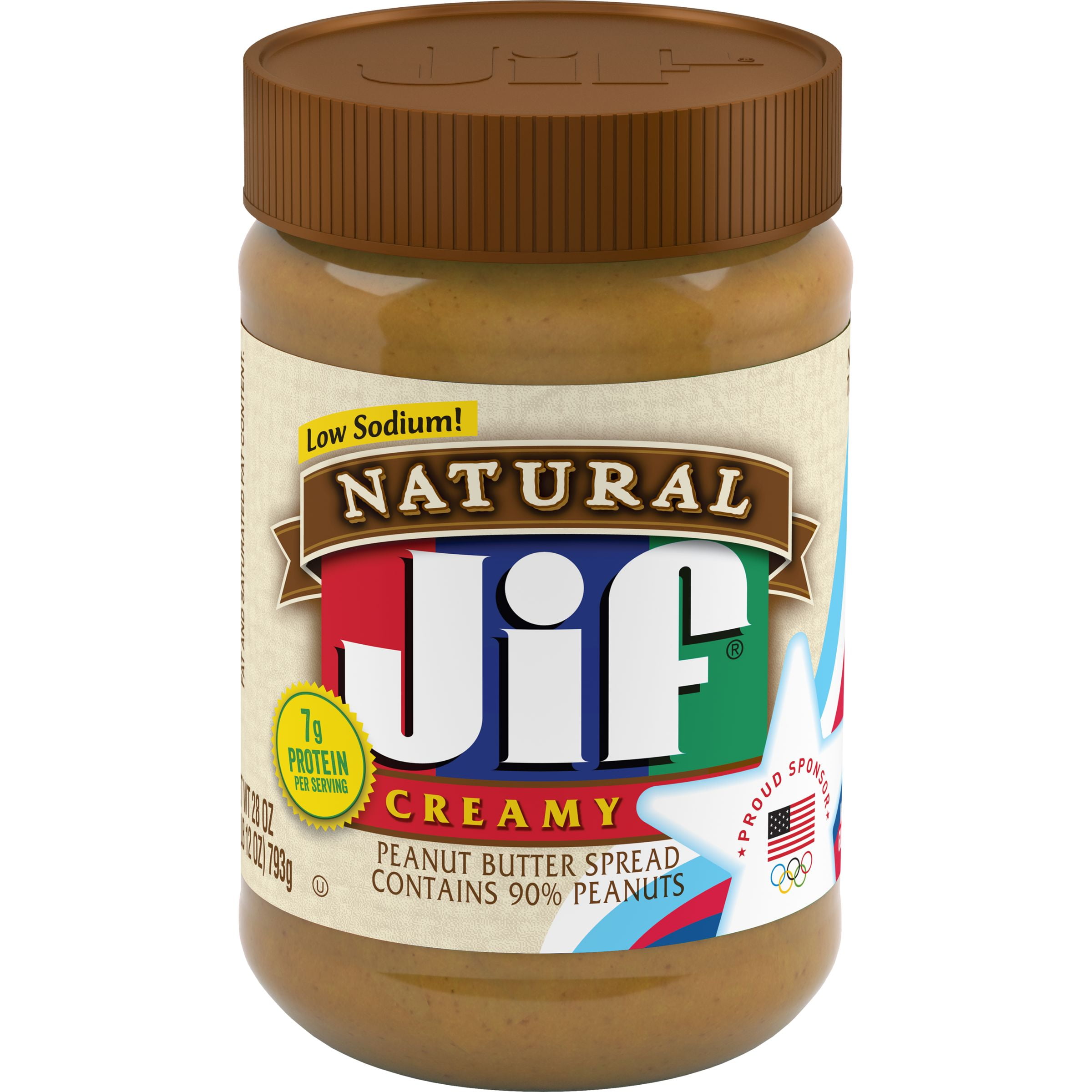Jif Natural Creamy Peanut Butter Spread, 28Ounce