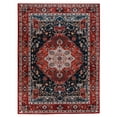 thumbnail image 2 of DweIke Traditional Vintage Overdyed Retro Accent Rug,Non-Slip Boho Ethnic Non-Shedding Christmas Decor Carpet for Living Room/Bedroom 2'x3' Red, 2 of 6