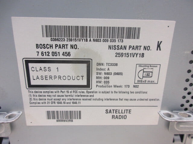Pre-Owned 2013-2015 Nissan Rogue AM FM 6 Disc CD Radio Receiver OEM LKQ - Verify Specific Vehicle Fitment In Description - (Good)