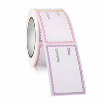 GJX Food Storage Labels 250 Pcs/Roll Removable Freezer Stickers for Home Kitchen Organization Waterproof Paper Tags for Containers Jars Bottles 5x3cm