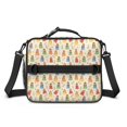 thumbnail image 2 of Princess and Heart Beige Pattern Insulated Lunch Bag with Shoulder Strap and Bottle Holder,Bento School Lunch Bag Box,11x9.5x3.5 Inches, 2 of 5