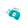 thumbnail image 3 of Almohada Para Viaje Cuello Inflable Tapones de Oídos Conjunto, Verde, 3 of 5