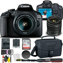 Canon EOS 2000D / Rebel T7 DSLR Camera with 18-55mm Lens (International Model) Bundle with Filter, Bag & SDXC Memory Card