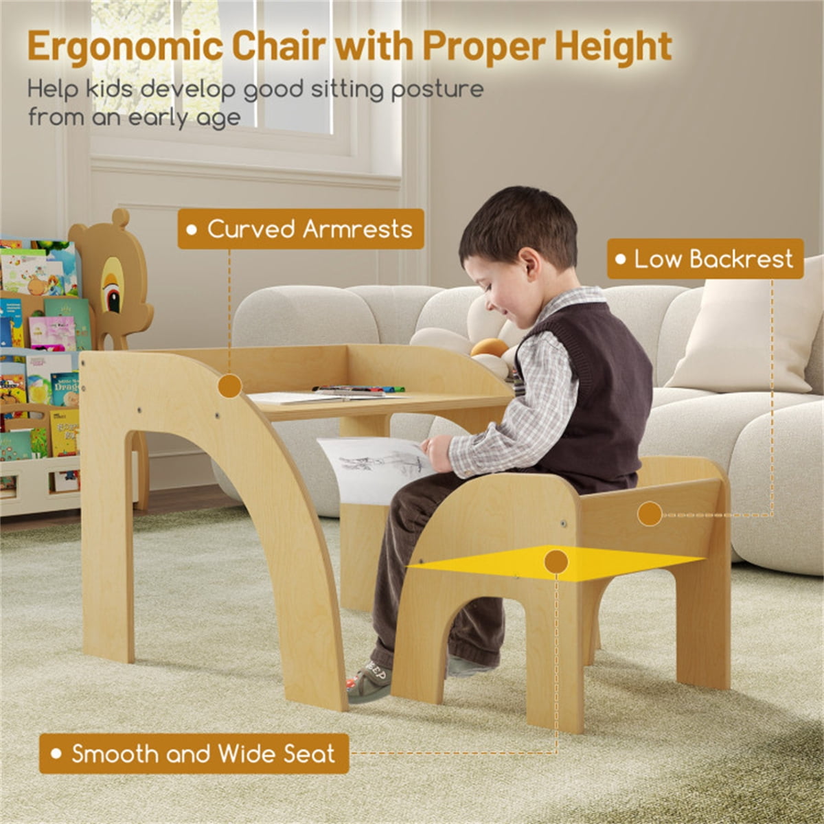 kids furniture set with 1 kids table and 1 chair