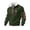 Green, variant on Men's Fleece Quarter Zip Sweatshirt, Cadet Collar Pullover with American Flag Print, Cozy No Hood Patriotic Sweater for Casual Wear, Daily Outfits Black L