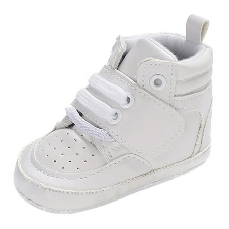 

Baby Boys Shoes Soft Sole PU Leather Infant Toddler First Walkers Crib High Top Shoes Sneaker Antislip