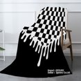thumbnail image 2 of SpXubz Checkerboard Drip Design Flannel Throw Blanket For Gift Home Sofa Bed Decoration 50x40 inch, 2 of 5
