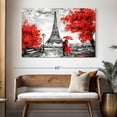thumbnail image 3 of Elephant Stock Paris Couple Pop Wall Art - Horizontal Canvas Wall Art - Living Room Wall Decor - Places Canvas - Red And Black Decor - 51" x 34", 3 of 8