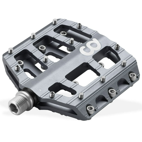 CyclingDeal Flat Mountain BMX MTB Aluminum Bike Sealed Bearing Pedals Grey