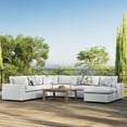 thumbnail image 3 of Modway Commix 7-Piece Outdoor Patio Sectional Sofa in White, 3 of 13