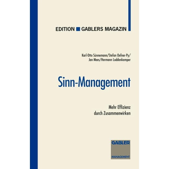 Sinn-Management: Mehr Effizienz Durch Zusammenwirken, (Paperback)