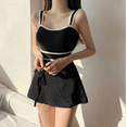 thumbnail image 4 of Traje de baño para mujer, conservador, que cubre el vientre, adelgaza, falda de vacaciones en aguas termales, traje de baño de dos piezas, 4 of 5