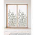 thumbnail image 2 of Window Privacy Film Botanical Flowers Stained Glass Window Film Decorative Sun Block Window Cover Farmhouse Abstract Floral Plants Herbs Window Clings Static Adhesive Sticker for Bathroom 23.6"x59", 2 of 7