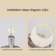 thumbnail image 3 of 2-Pack Fabric Lamp Shade, Clip-On Wall Light Shade for Candle Chandeliers and Upright Droplights, 3 of 3