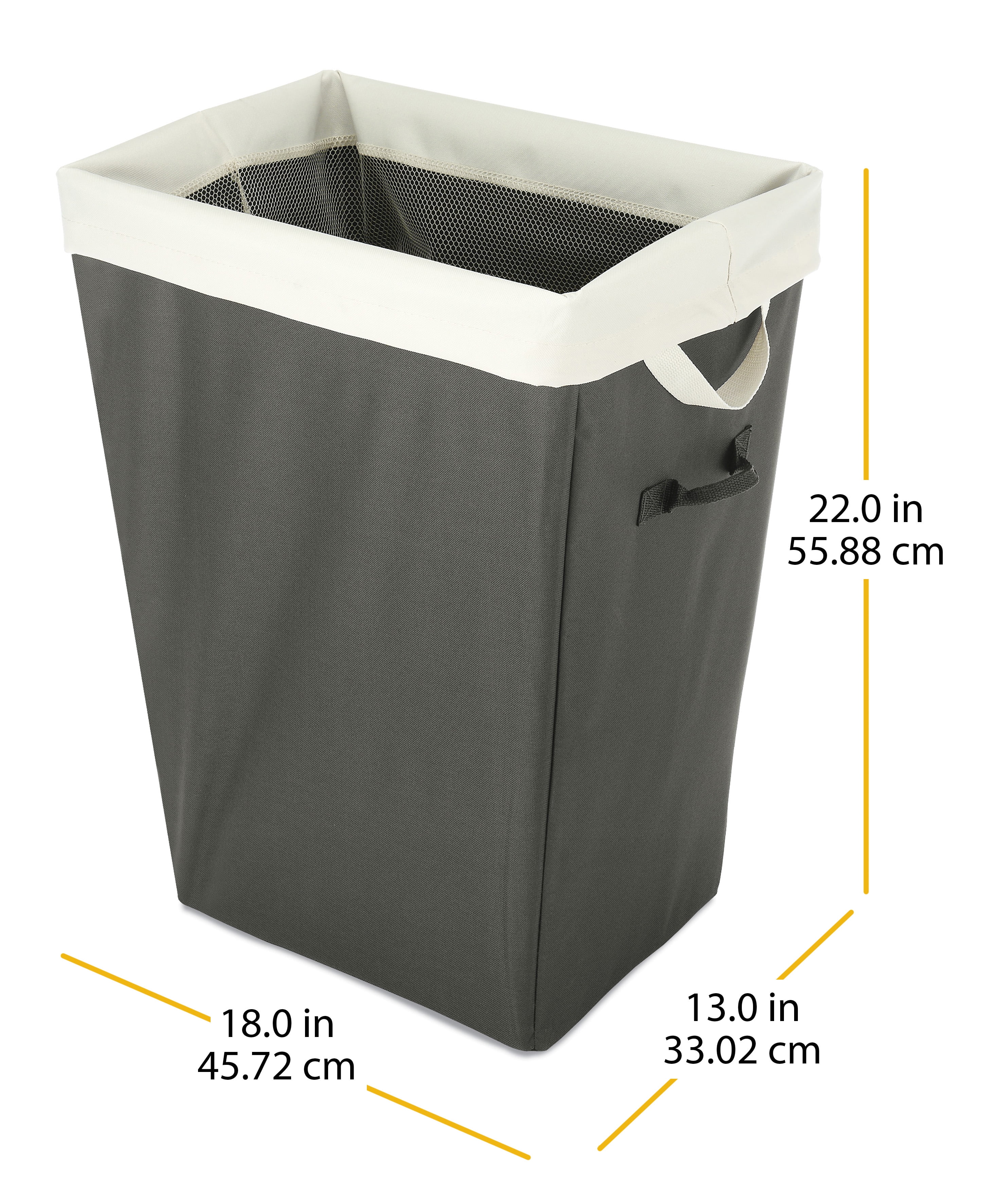 Honey-Can-Do HMP-01453 Sturdy Resin Hamper with Rope Handles 1-Bin Natural