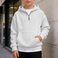 thumbnail image 7 of Hoodies for Teens Long Sleeve Quarter Zip Up Sweatshirt Jacket Boys Casual Loose Sweatshirts Pullover Shirts for Boys Long Sleeve, 7 of 7