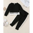 thumbnail image 5 of ZOEREA Toddler Baby Girls Clothes Outfits Long Sleeve Pullover Sweatshirt Tops + Pants Set Fall Winter Sweatsuits 1-6T, 5 of 6