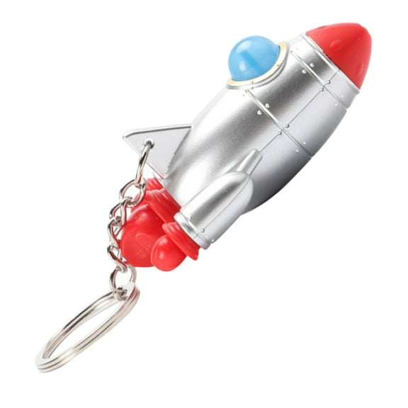 GAXIRE Rocket Key Chain Space Theme Keyrings Stainless Steel 2Pcs
