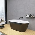thumbnail image 2 of TOBILI 55 x 28 x 23 inch Acrylic Freestanding Bathtub with Overflow and Drain,Gloss Black, 2 of 9