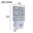 thumbnail image 4 of Yayeee LED Night Light for The Home Plug in With Light Sensors 2 Pack, Blue Retro Pattern, 4 of 6